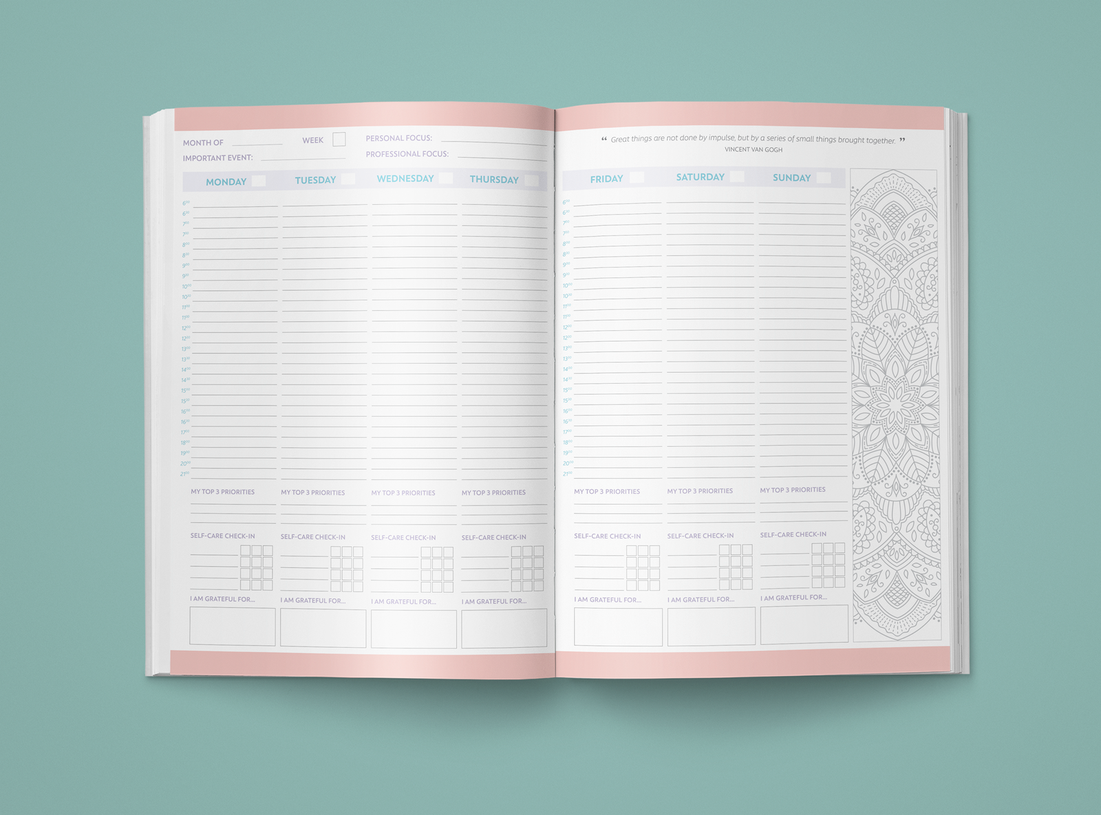 Blossom Planner Weekly Spread